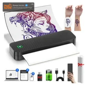 Impressora Térmica E De Tatuagem 2en1 Portátil Com Bluetooth - Imagem 1