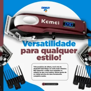 Máquina Profissional Para Cabelos - Sem Fio - Kemei Km-2606 - Imagem 4