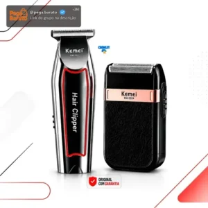 Kit Maquina Acabam. Corte Cabelo Barba Kemei-032 Shaver-2024 - Imagem 1