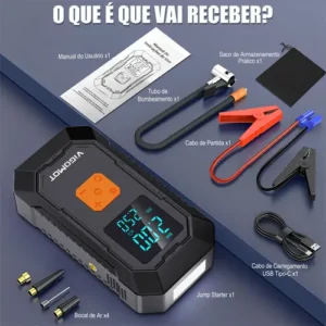 Auxiliar Partida Portátil Veicular Compressor Ar Emergência - Imagem 9