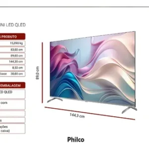 Smart Tv Philco 65 P65cga Qled Mini Led Quantum 4k Uhd Google Tv Wifi Bluetooth 110/220v - Imagem 5