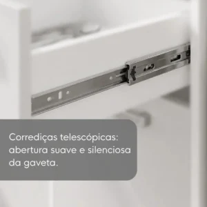 Armário de Cozinha Compacta Xangai Multimóveis VM2840 Branco/Lacca Fumê - Imagem 4