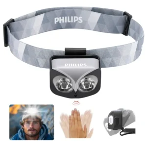 Lanterna de cabeça Philips Linte Smart Gesture Control Lanterna LED super brilhante Bateria de grande capacidade 25 horas de tempo de execução 5w 450lm Sfl334rh - Imagem 1