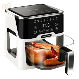 Fritadeira Elétrica Air Fryer De Vidro 6l Digital Touch Top - Imagem 1