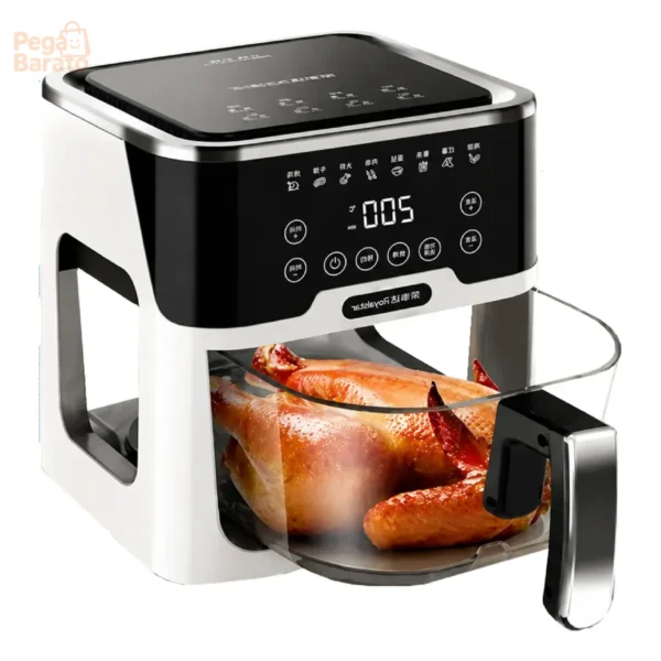 Fritadeira Elétrica Air Fryer De Vidro 6l Digital Touch Top