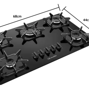 Cooktop Mueller 5 Bocas com Queimador Ultra Chama Preto - Imagem 7