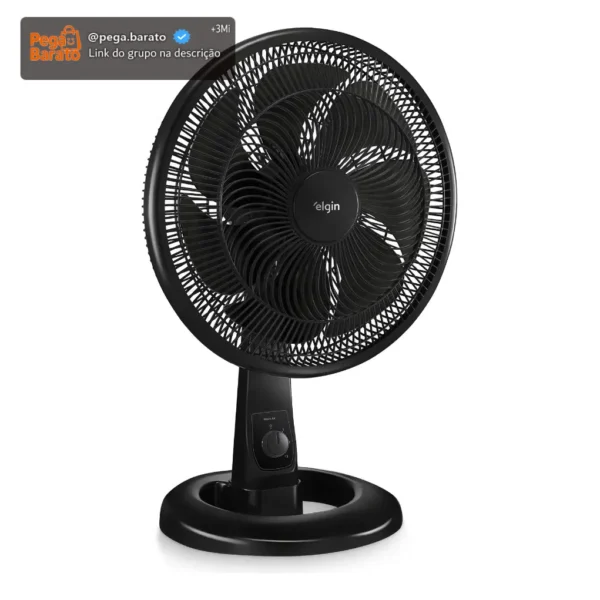 Ventilador De Mesa Elgin Breeze Air Preto 40cm 7 Pás