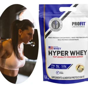 Hyper Whey Protein 1,8kg Isolado E Concentrado - Profit Labs Sabor Baunilha - Imagem 3