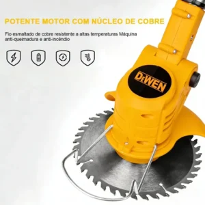 Roçadeira Aparador Grama 2 Bateria Recarregável 21v 9000 RPM Comprimento Ajustável Profissional Com Acessórios - MESTRI M-141 - Imagem 8