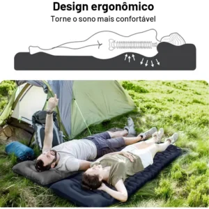 Colchao Solteiro Inflavel Dobravel De Acampamento 190*60cm - Imagem 5