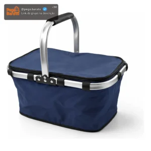 Bolsa Térmica Cesto Dobrável Praia Piquenique Acampamento - Imagem 1