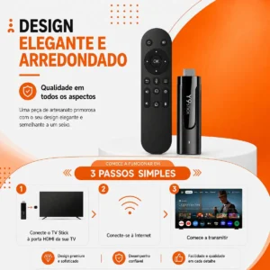 Tv Stick Y9 M98 4k Android Hdmi Smart Youtube Netflix Streaming Controle Remoto Wifi Modo Filme Series Jogos Tela Uhd Hdr Dolby Dts Porta Usb Suporte Apps Miracast Cast Video Multimidia Box Max - Imagem 5