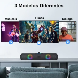 Caixa de Som Bluetooth Conexão Celular Notebook Tablet TV Projetor BOC241 1HORA Grave Potente - Imagem 8