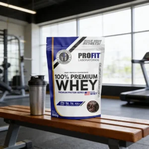 Whey Protein 100% Concentrado Premium 840g Profit Sabor Chocolate - Imagem 7