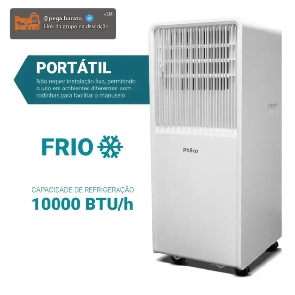 Ar Condicionado Philco Portátil 10000btus Frio Pac10fn