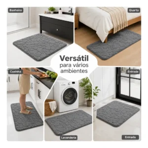 Tapete Banheiro Antiderrapante Macio Absorvente 60x40 - Imagem 5