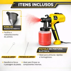 Pistola De Pintura 450w Profissional Elétrica Pulverizadora 800ml Regulações De Spray Prevenção De Refluxo Para Projetos De Renovação Doméstica 110v Marca Colpaq - Imagem 8
