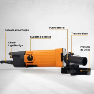 Esmerilhadeira Profissional 720w 115mm 11500rpm Pró Euro 220v - Imagem 2
