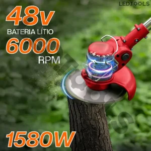Roçadeira Á Bateria Completa 48v Cortador De Grama Eletrico - Imagem 3