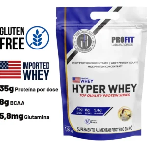 Hyper Whey Protein 1,8kg Isolado E Concentrado - Profit Labs Sabor Baunilha - Imagem 5