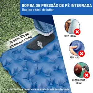 Colchao Solteiro Inflavel Dobravel De Acampamento 190*60cm - Imagem 7