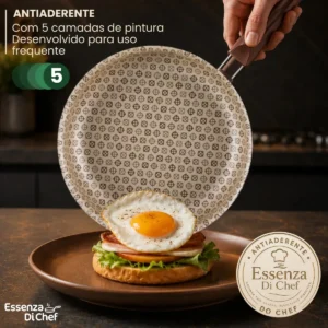 Jogo De Panelas Antiaderente 10 Peças Prime Alumínio Teflon Cor Bege - Imagem 4