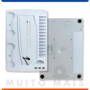 Base cooler dobe para PS5 Slim e Fat com portos de carga e RGB cor banca - Imagem 2