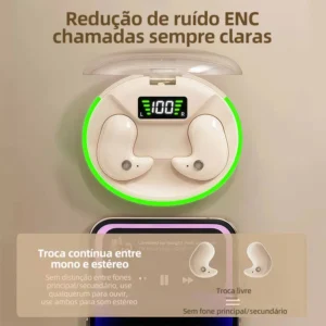 Fone De Ouvido Bluetooth 5.4 Sem Fio De Corrida Exercício - Imagem 7