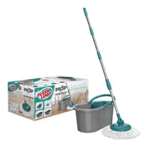 Mop Flash Limp Mop Giratório Fit com balde centrífuga Cinza-escuro - Imagem 1