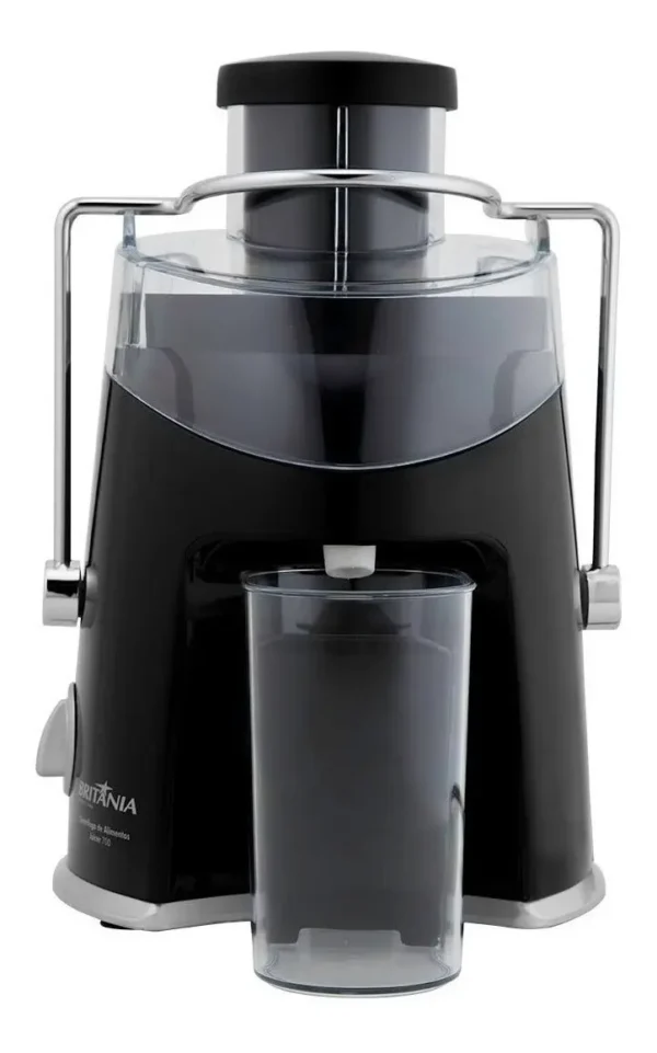 Centrífuga de alimentos elétrica Britânia Juicer 700 preta com acessórios