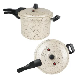 Jogo De Panelas 11 Peças Dona Chefa Baunilha Antiaderente Com Panela De Pressão 4,5l E Utensílios Nylon - Imagem 3
