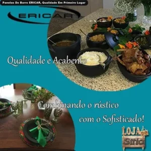 Kit Panelas De Barro Capixaba 3 E 5 Litros + Suporte - Imagem 4