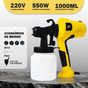 Yolo Pulverizador Tinta 550w 1l - Pistola Elétrica - Imagem 4