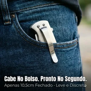 Canivete Inox Pescaria Caça Com Trava Estilo Zebu - Bondu Inox - Imagem 3