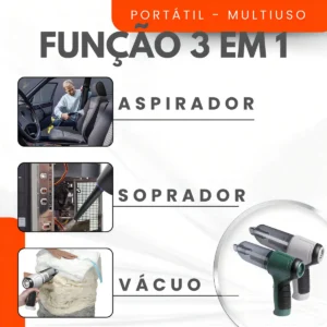Mini Aspirador de Pó Betahome Portátil 120W USB Soprador Sem Fio 6000Pa Compacto - Imagem 3