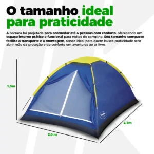Kit Barraca Camping 4 Pessoas Iglu + Colchão Inflável Casal - Imagem 4