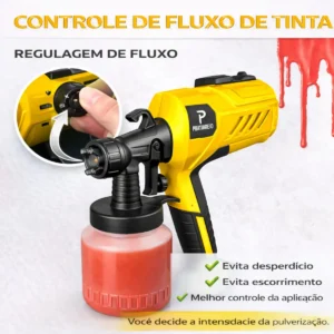 Pistola De Pintura 450w Profissional Elétrica Pulverizadora 800ml Regulações De Spray Prevenção De Refluxo Para Projetos De Renovação Doméstica 110v Marca Colpaq - Imagem 6