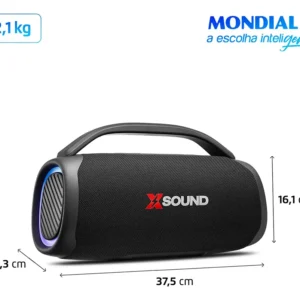 Caixa De Som Boombox Mondial Xsound- Bx-100-bl - 100w Cor Preto - Imagem 7
