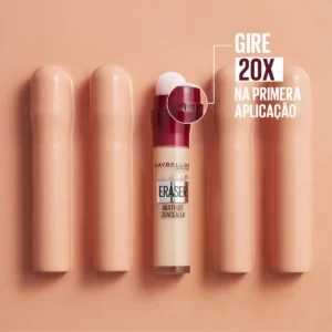 Corretivo Líquido, Multiuso que Corrige Olheiras e Linhas Finas, Contorna e Ilumina, Alta Cobertura e Fórmula Vegana, Cor 120 Light Instant Age Rewind Maybelline NY 6ml - Imagem 8