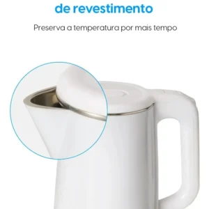 Chaleira Elétrica Elgin Slim Preta 110v 1,8 Litros 1.200w Branco - Imagem 3