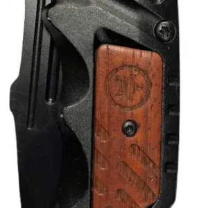 Canivete Retrátil Portátil De Bolso Faca Camping Pesca Caça Cor Preto/Madeira Böker - Imagem 6