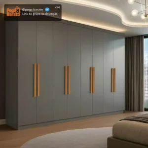 Guarda Roupa Casal 8 Portas 4 Gavetas Paris Espresso Móveis Onix - Imagem 1