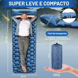 Colchao Solteiro Inflavel Dobravel De Acampamento 190*60cm - Imagem 3
