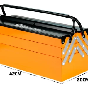 Caixa De Ferramentas Sanfonada Com 5 Gavetas Preto/laranja De Metal 20cm X 42cm X 29cm Ttb500 The Black Tools - Imagem 7