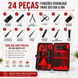 24 Peças Cortador De Unha Conjunto De Manicura E Pedicura - Imagem 6