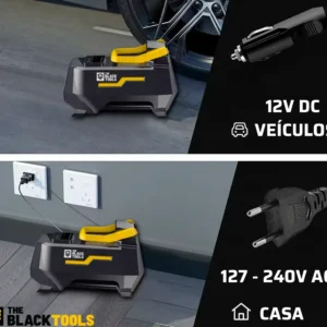 Compressor Portátil De Ar 120w De Encher Pneu Carro Moto - Imagem 3