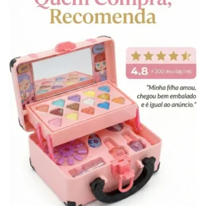 Kit Maleta Maquiagem Infantil Lavável Completa Menina - Imagem 6
