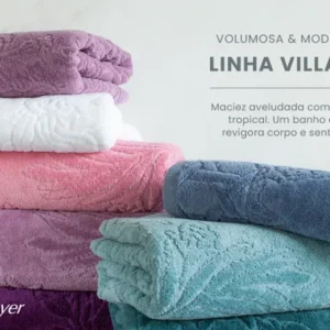 Jogo De Toalhas Banho Village Com 4 Peças Lilás E Roxo Buddemeyer - Imagem 7
