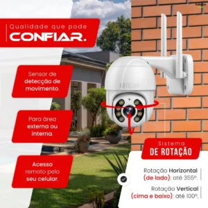 Câmera De Segurança Wifi Icsee Externa Mini Dome Full Hd Infravermelho Prova D'água Kateluo - Imagem 4