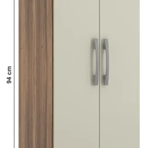 Armário Multiuso Vaticano 2 Portas Castanho/off - Móveis - Imagem 5